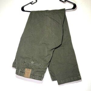 Barbati Men's Olive Green Flat Front Casual Logo Pants Sz 40 (see measurements)